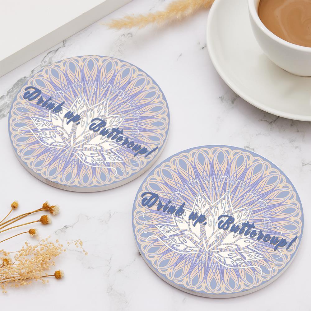 Engraved Coaster Custom Kitchen Gifts - Round - Giftlab