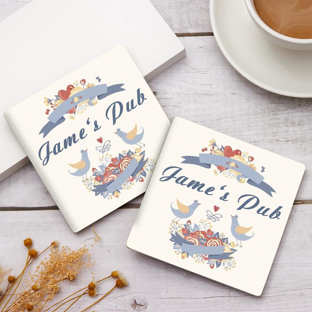 Boyfriend Gift Custom Coaster with Text - "Jame's Club" - Giftlab