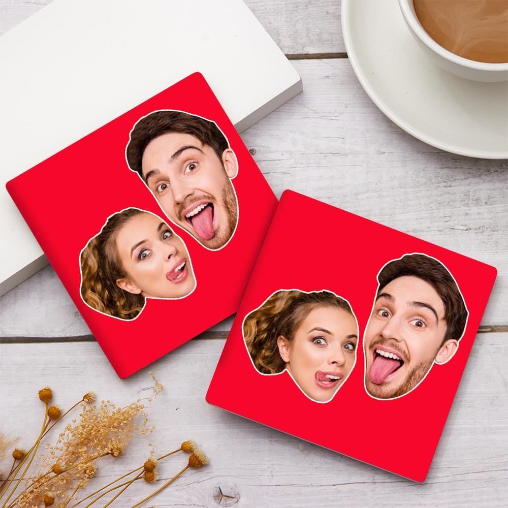 Anniversary Gifts Personalized Face Coaster - Square - Giftlab