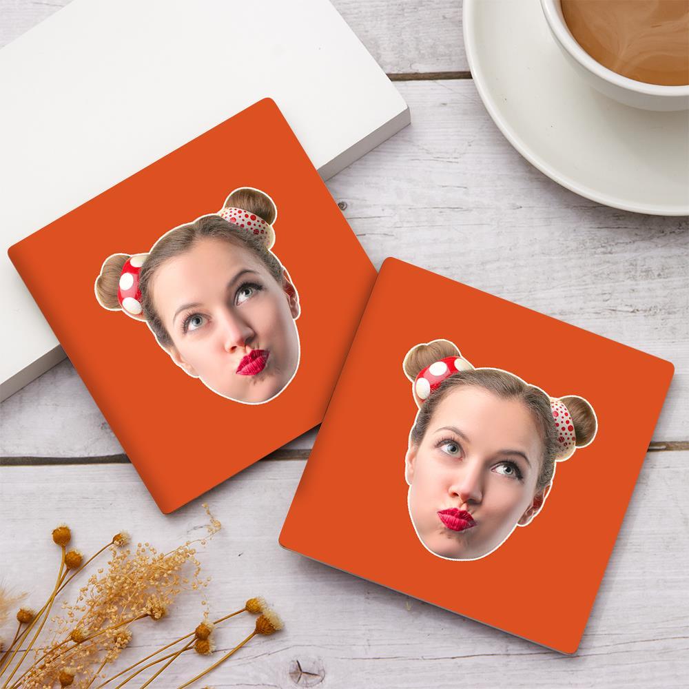 Custom Face Coaster Gift for Girlfriend - Square - Giftlab