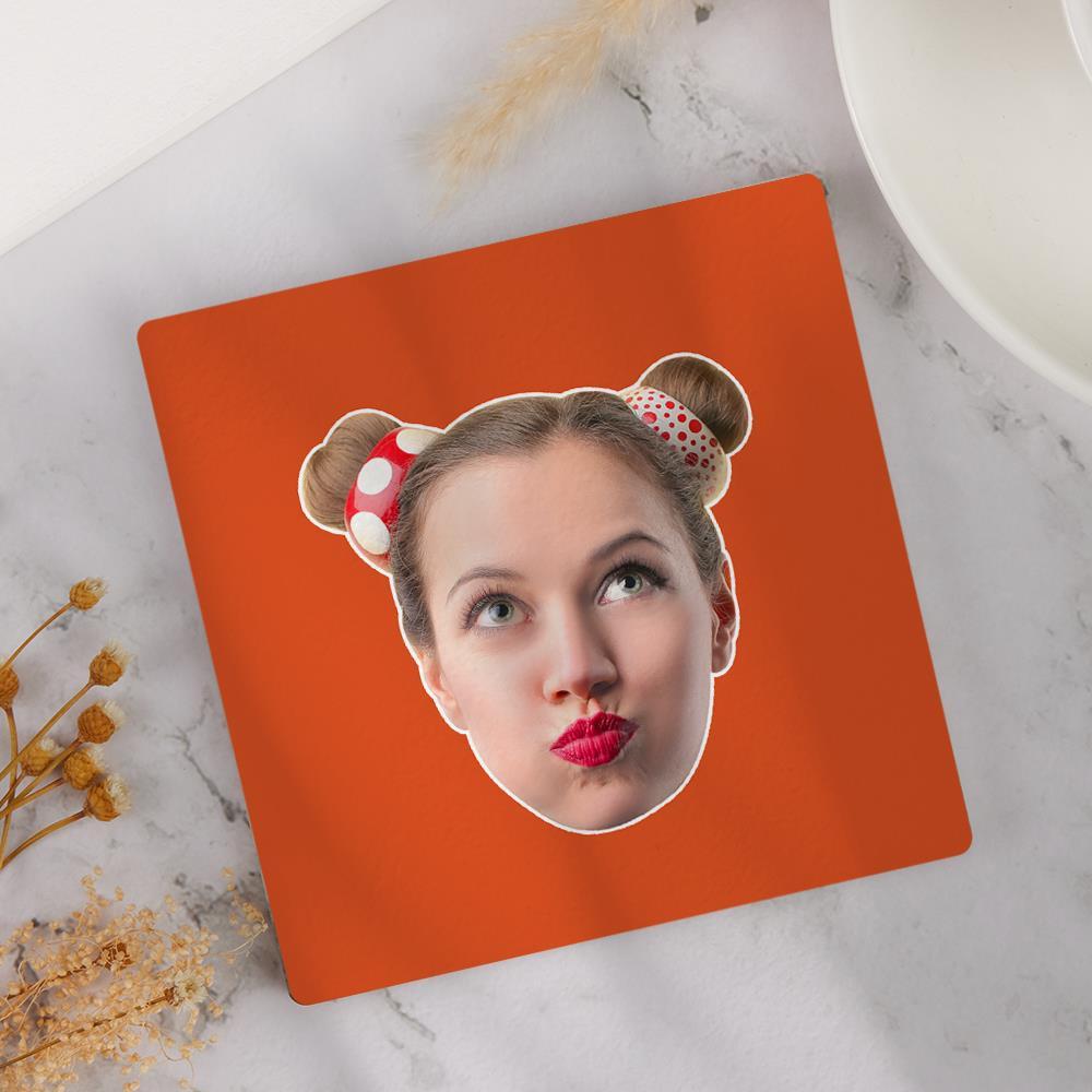 Custom Face Coaster Gift for Girlfriend - Square - Giftlab