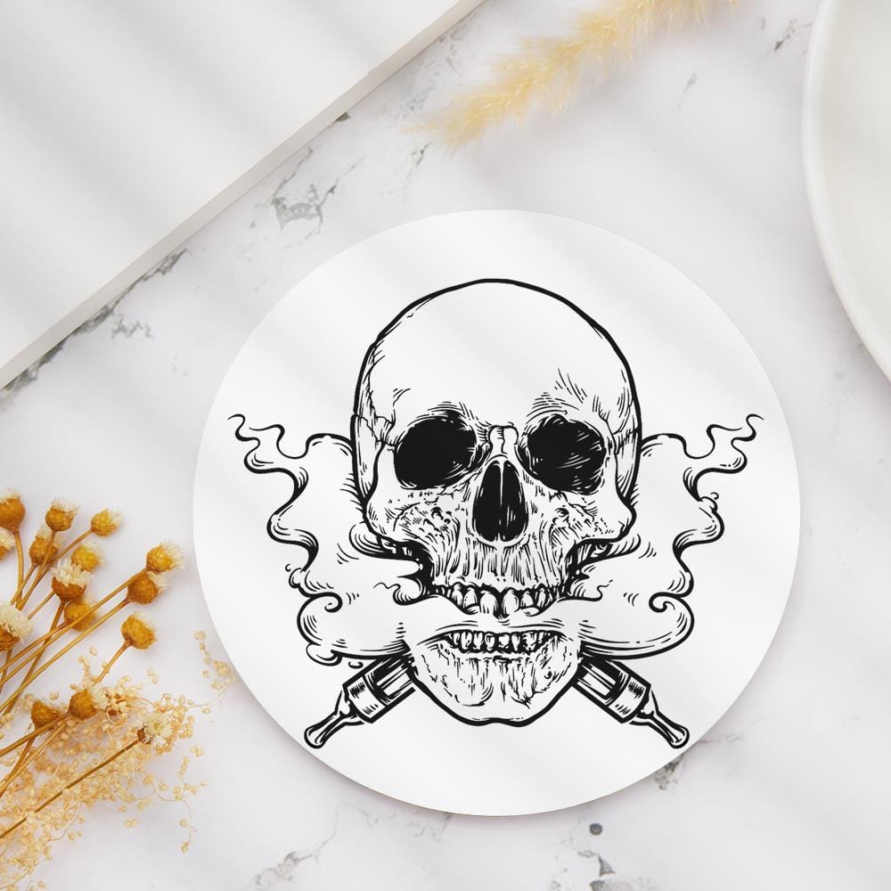 Halloween Gift Custom Ceramics Coaster - Skeleton Gift - Giftlab