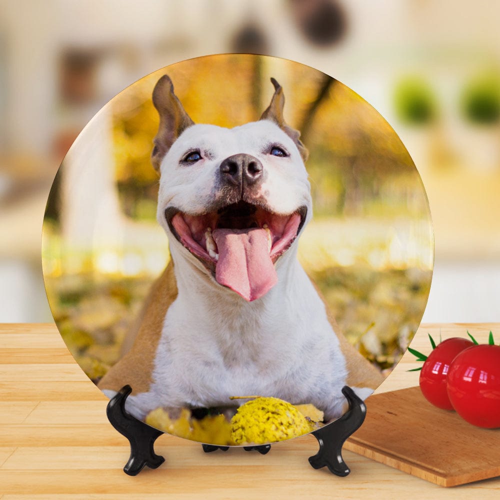Custom Plates Photo Ceramics Plate Tableware Gifts for Pet Lovers - Giftlab