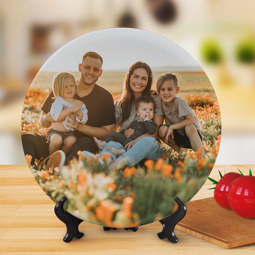 Custom Mother‘s Day Plates Photo Ceramics Plate Tableware Gifts for Family - Giftlab