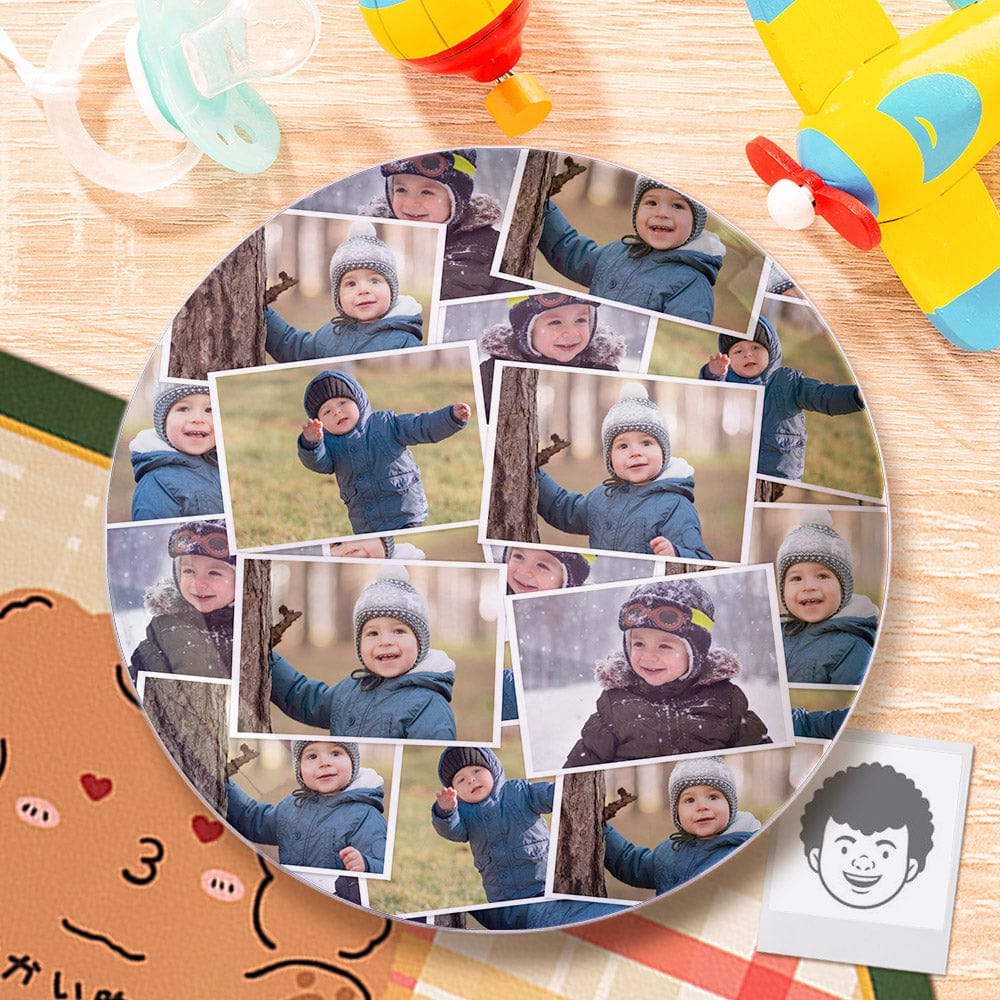 Photo Plates Custom Ceramics Dinner Plate Personalized Collage Photo Dinner Plate Tableware Gifts - Giftlab