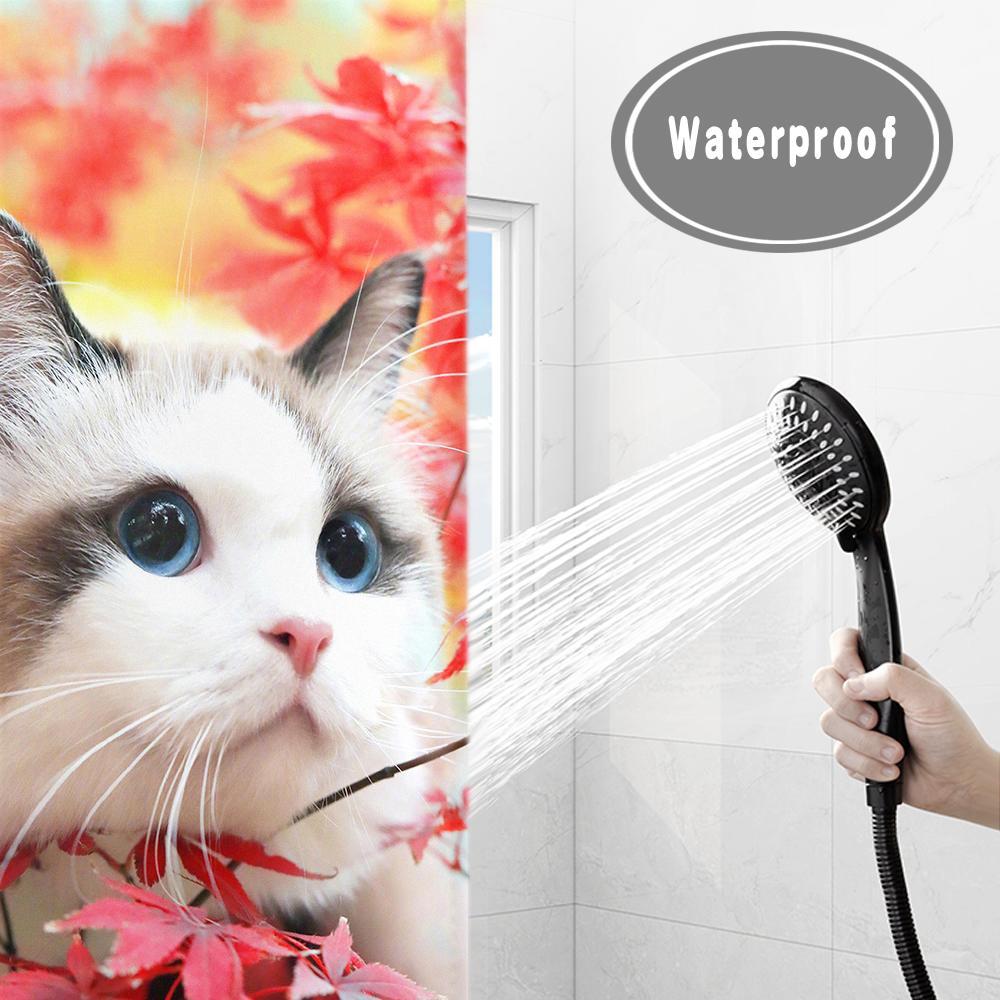 Custom Bathroom Curtains Photo Shower Curtains Bathroom Gifts for Cat Lover - Giftlab