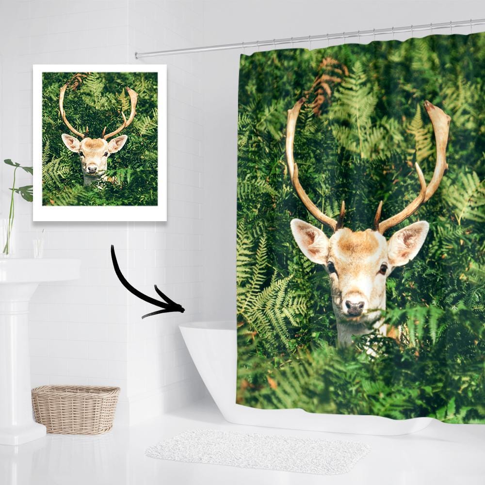 Custom Picture Shower Curtains Printed Shower Curtain Pet Memorial Gift - Giftlab