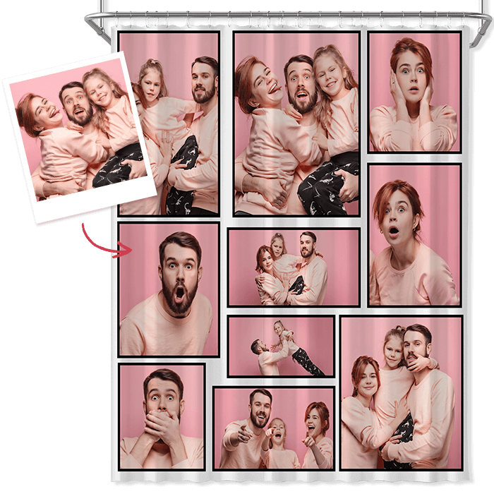 Custom Picture Shower Curtains Waterproof Shower Curtains Family Gifts - Giftlab