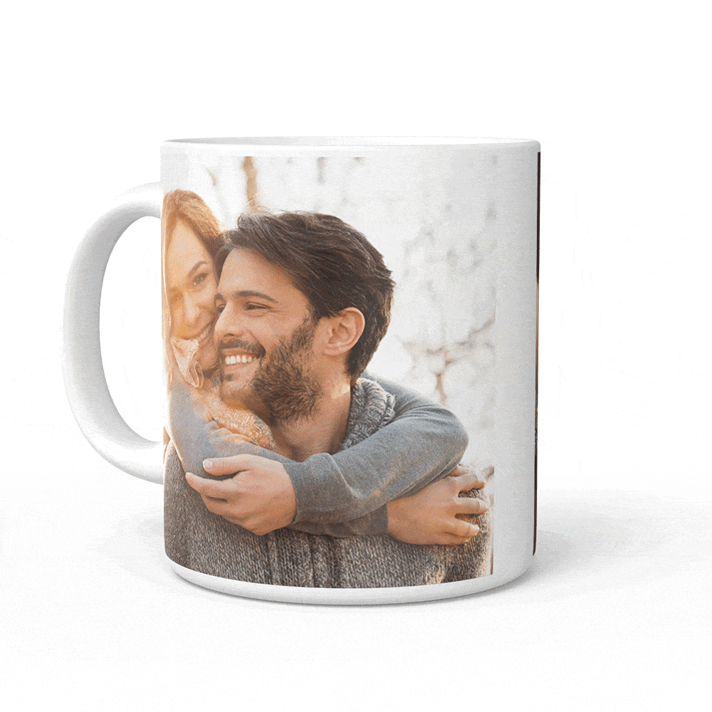 Personalized Anniversary Gifts Photo Mug - 2 Photos - Giftlab