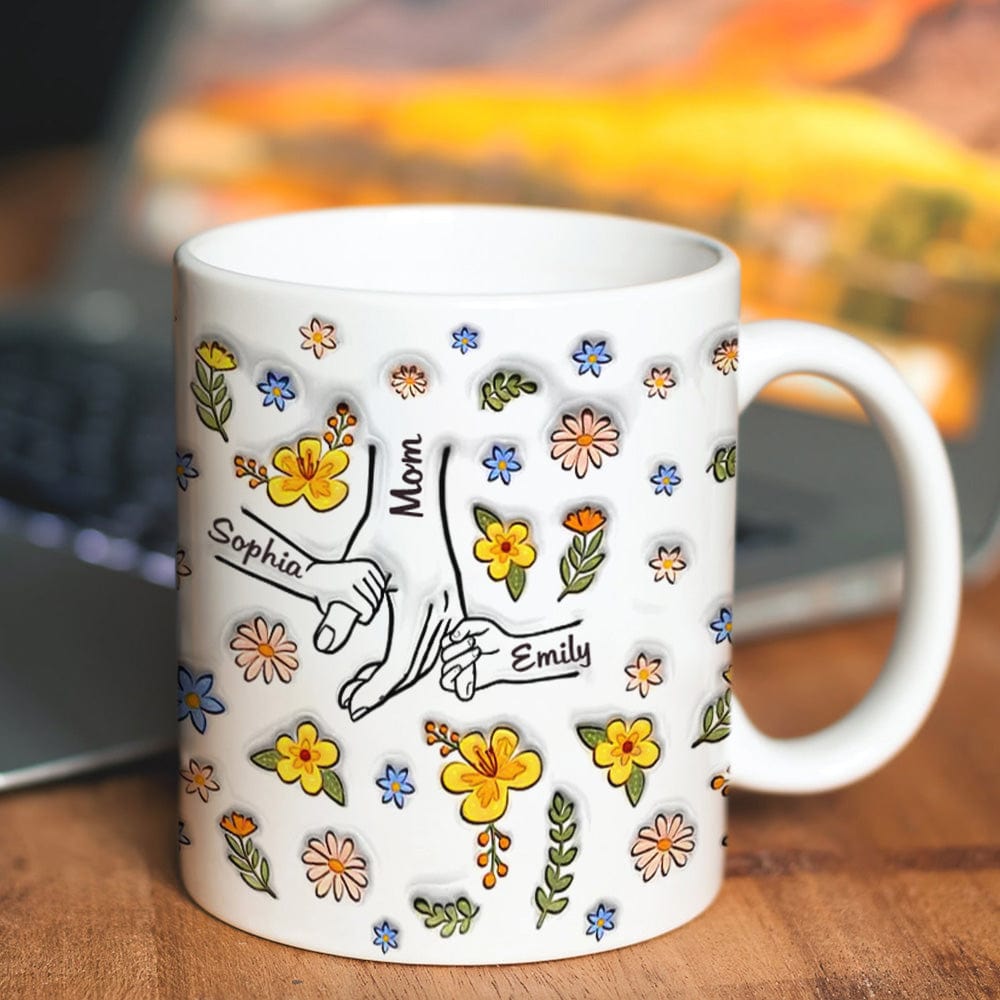 Personalized Custom Printed Mug You Hold Our Hands Also Our Hearts Gift For Mom Grandma - Giftlab