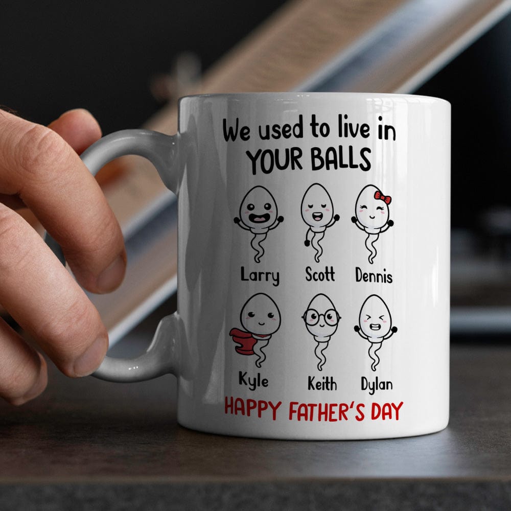 Personalized Names Mug Gifts Little Kids We Used To Lived In Custom Mugs Father's Day Gifts for Dad for Grandpa - Giftlab