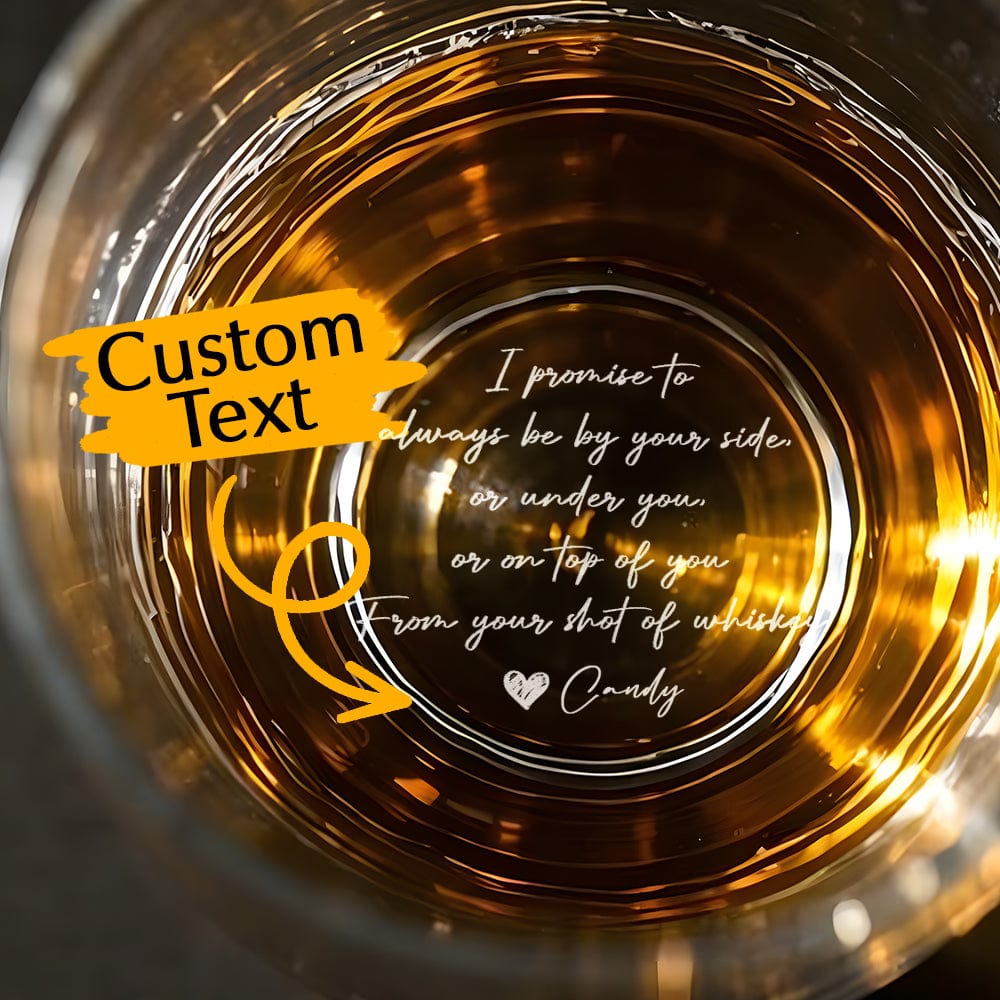 Personalized I Promise To Always Be By Your Side Whiskey Glass Gift for Husband or Boyfriend - Giftlab