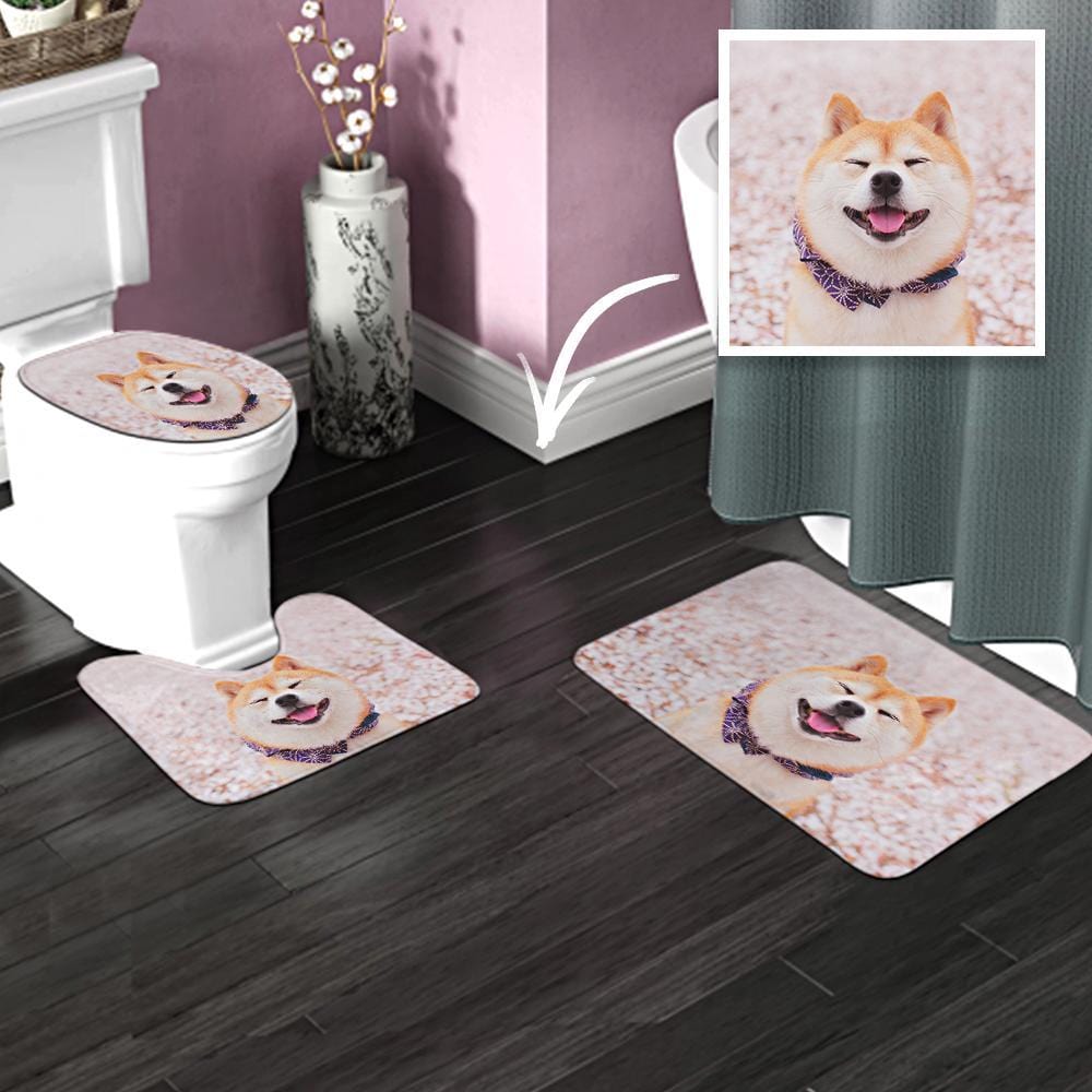 Personalized Bathroom Antiskid Pad 3pcs Bathroom Rug Bathroom Gifts - Giftlab