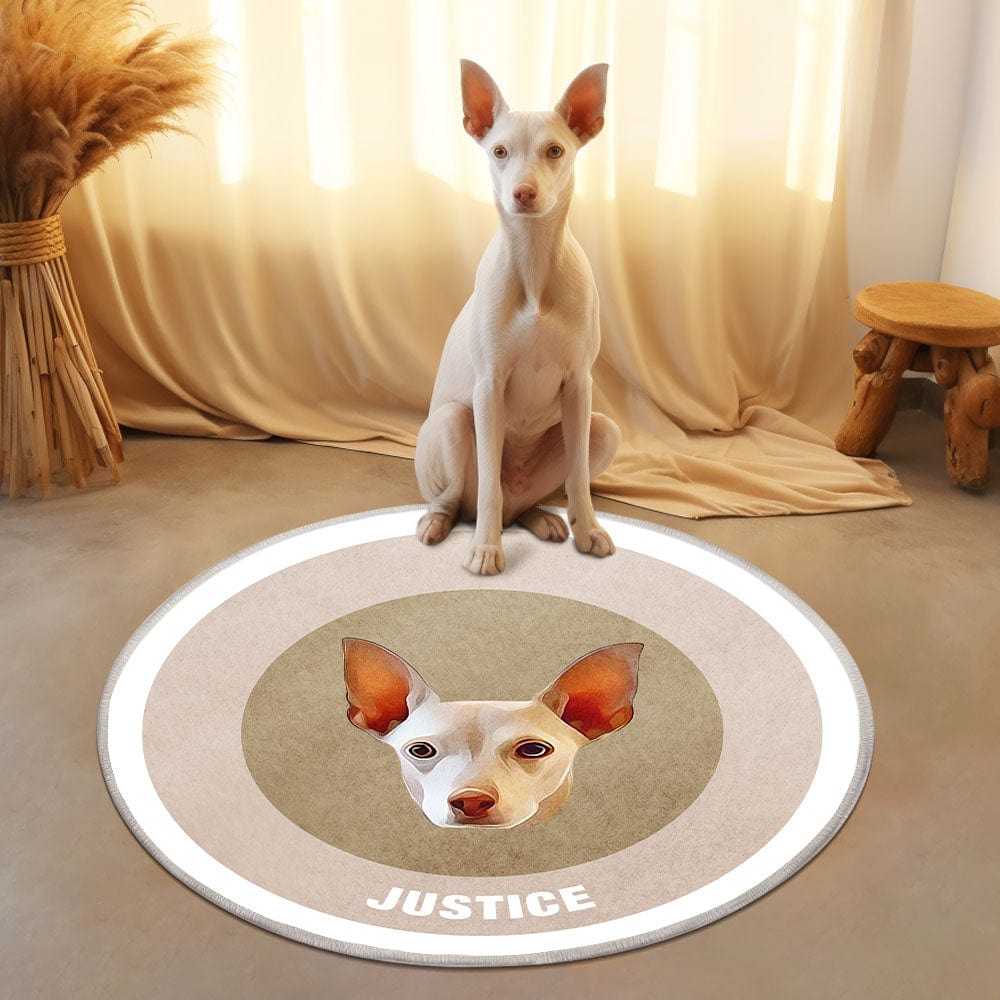 Custom Pet Photo Doormat Personalized Floor Mat Gift for Pet Lover - Khaki - Giftlab