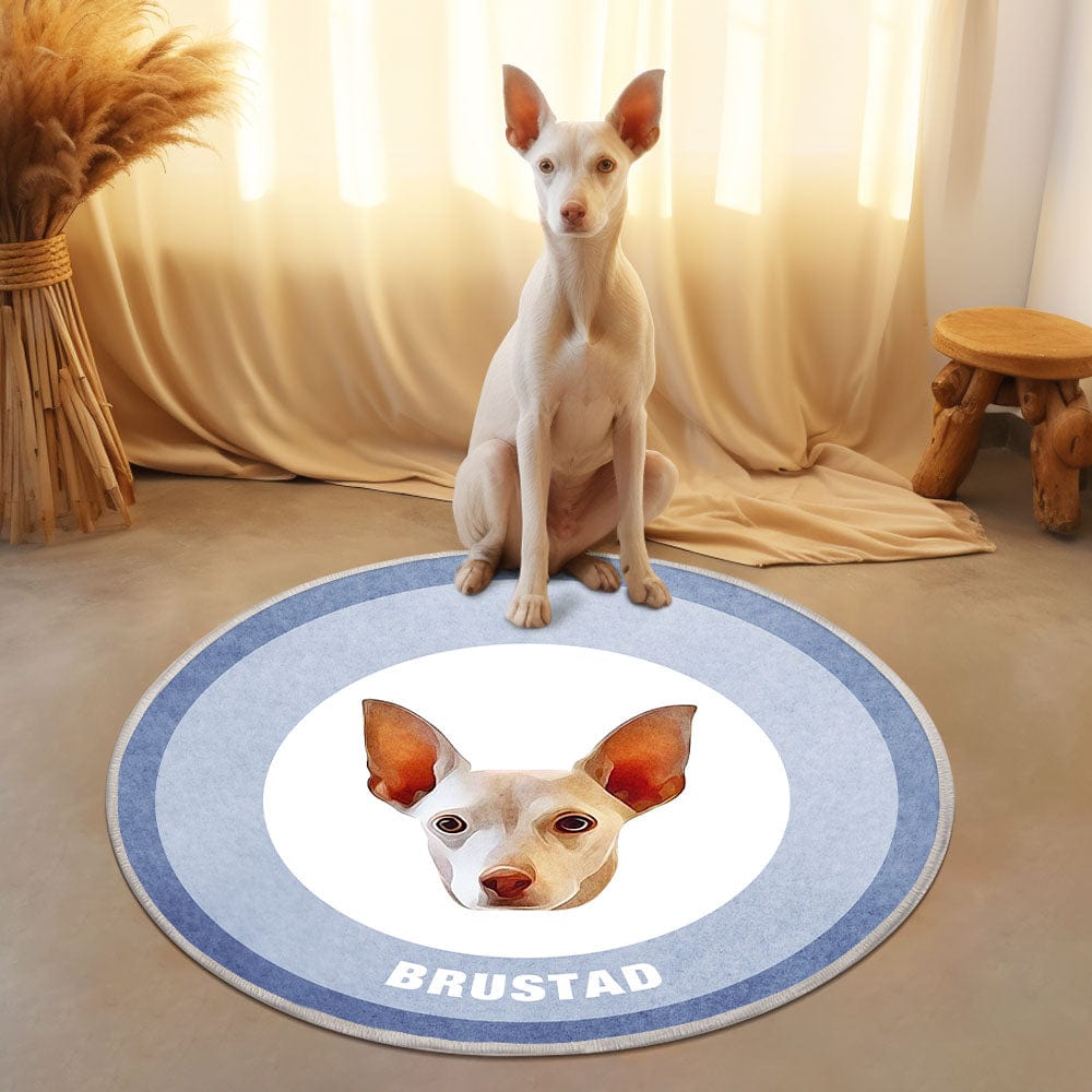 Custom Pet Photo Doormat Personalized Floor Mat Gift for Pet Lover - Blue - Giftlab