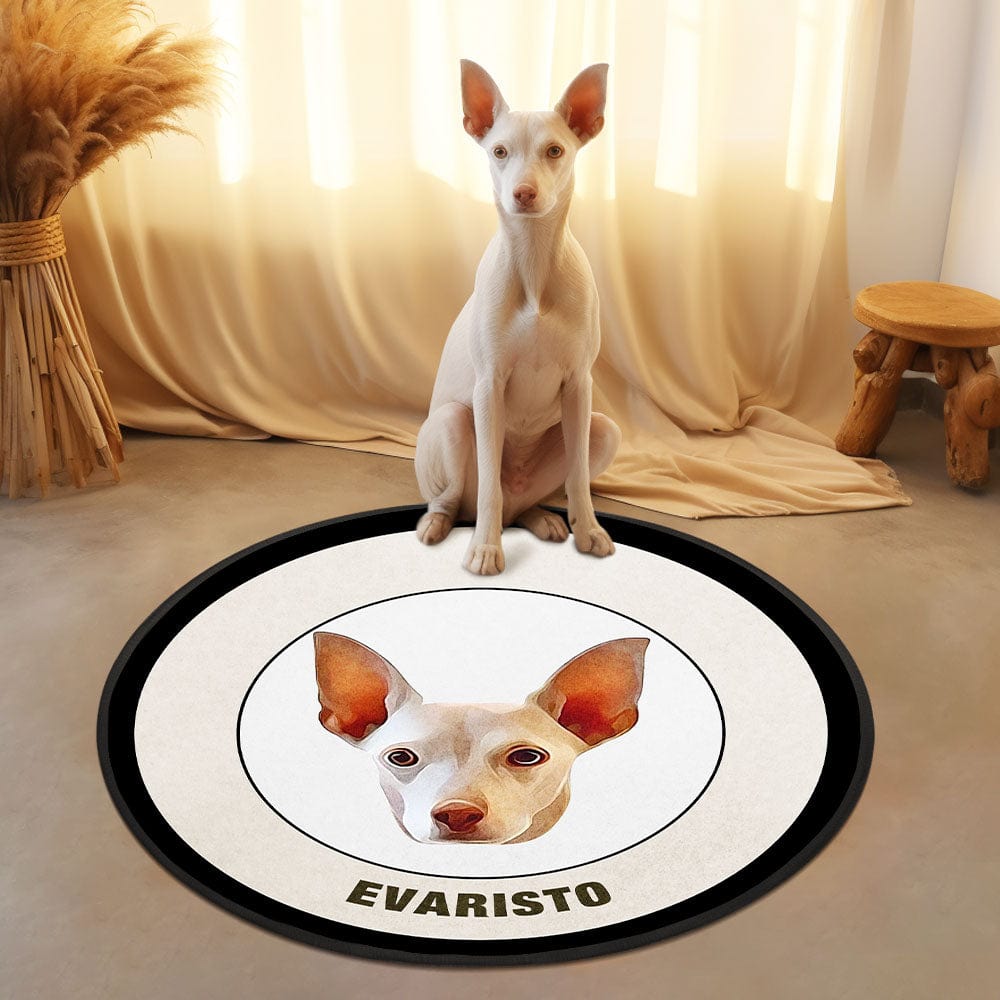Custom Pet Photo Doormat Personalized Floor Mat Gift for Pet Lover - Black & White - Giftlab