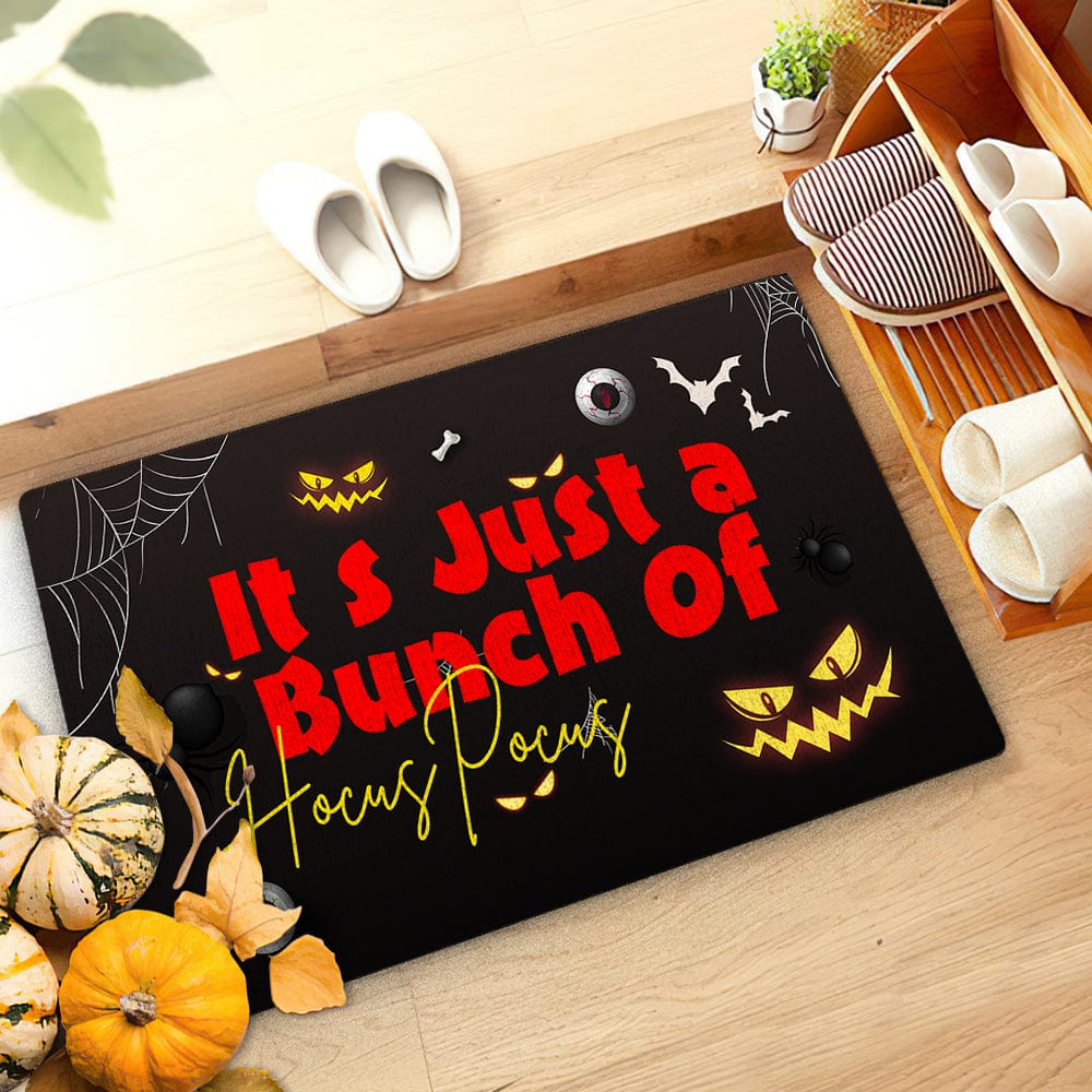 Halloween Door Mat It's Just A Bunch of Hocus Pocus Fall Welcome Mat Halloween Decor - Giftlab