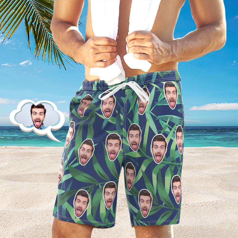 Personalized Face Photo Lounge Shorts Swim Trunks Funny Gifts For Him Gifts for Him - Giftlab