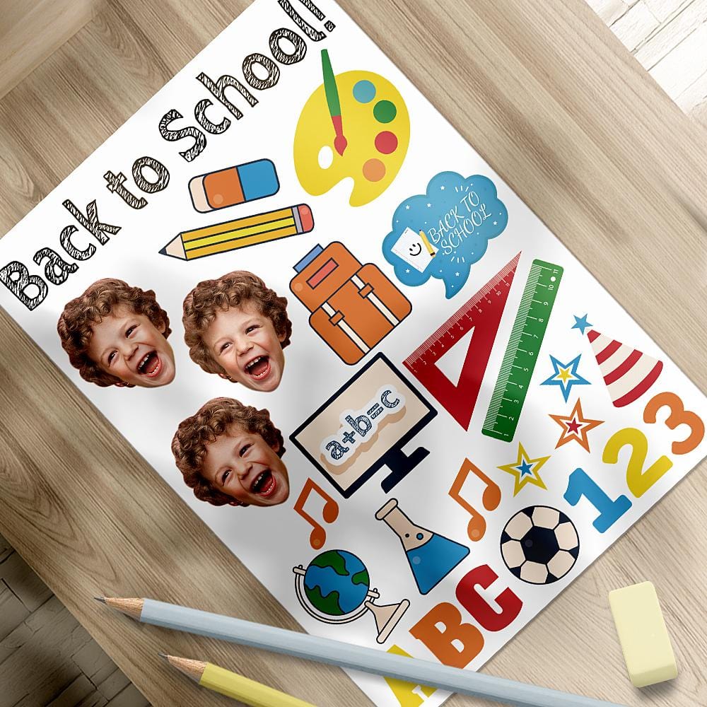 Custom Photo Sticker Back to School Gift for Kids - Giftlab