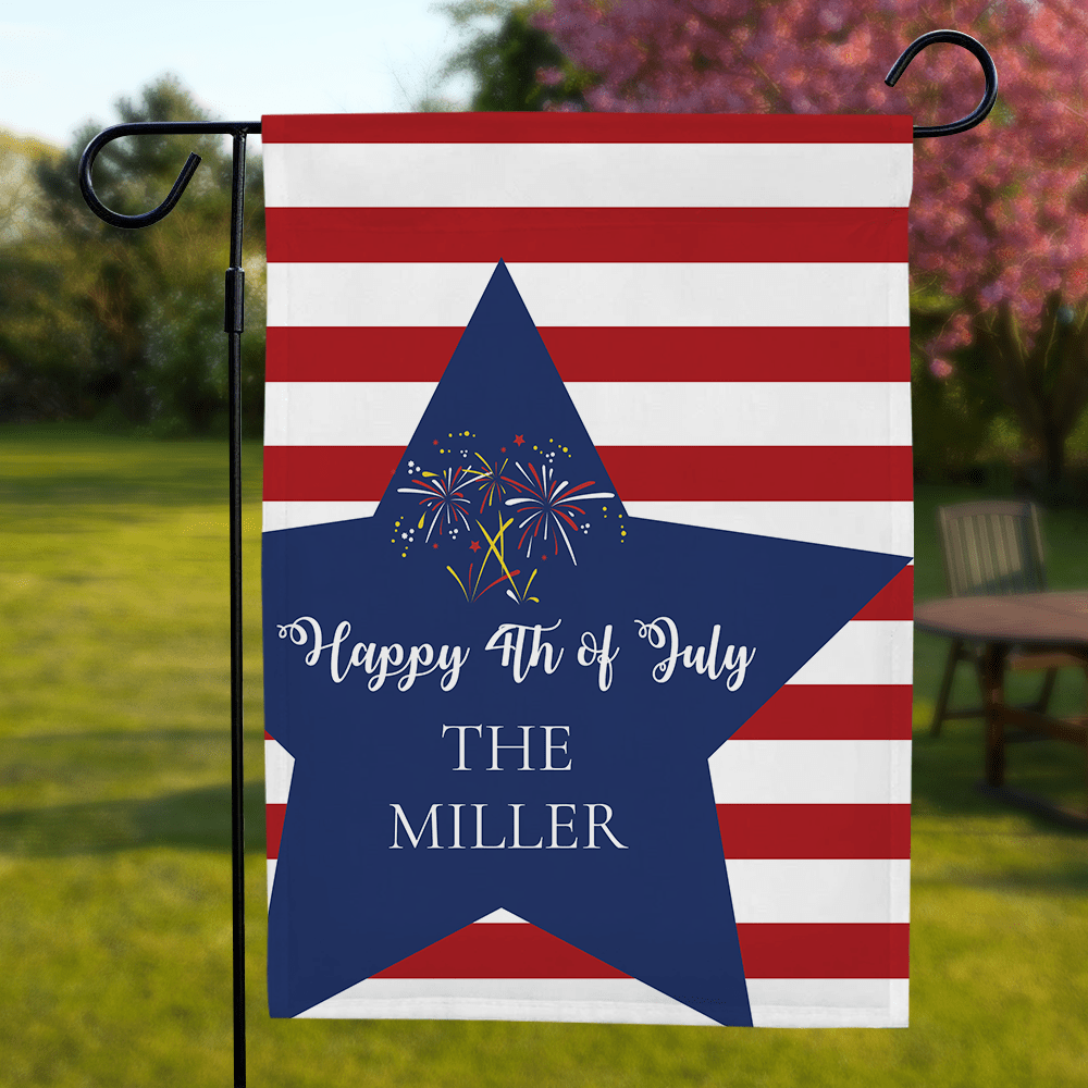 Cutsom Text Garden Flag Happy 4th of July Decoration Flag July 4th Gifts - Giftlab