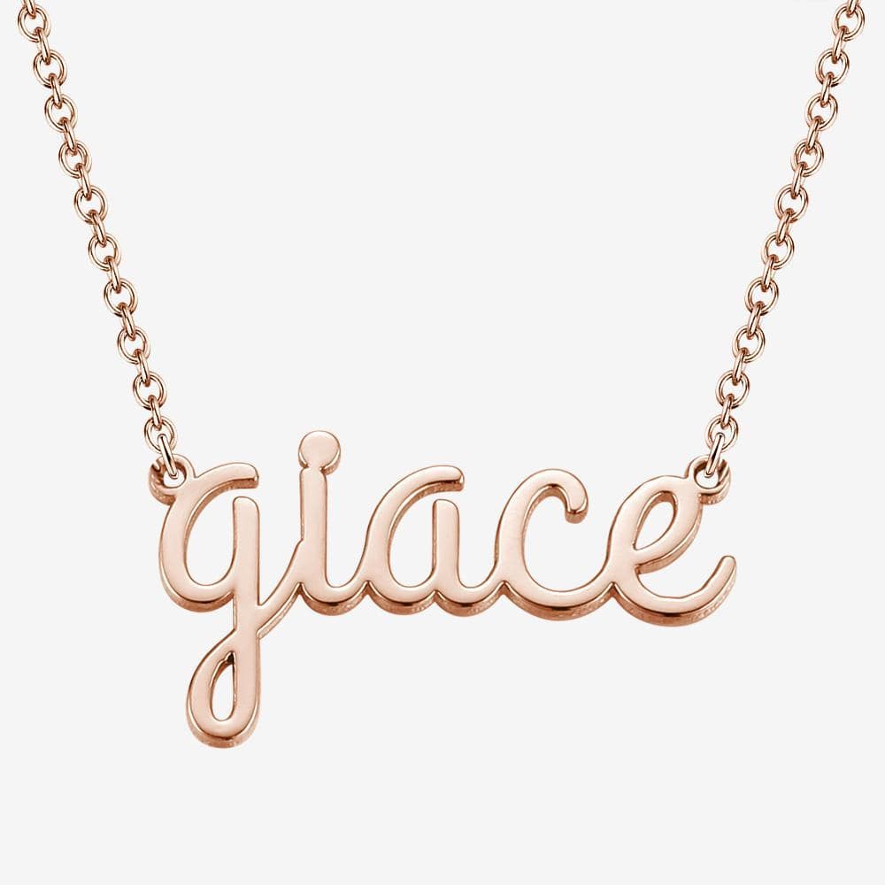 Best Friend Gift Name Necklace Lowercase Letter Necklace - Giftlab