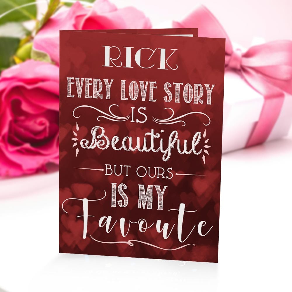 Custom Valentine's Day Card Love Quotes Valentines Cards Gifts For Girlfriend Boyfriend - Giftlab
