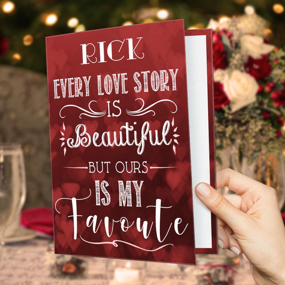 Custom Valentine's Day Card Love Quotes Valentines Cards Gifts For Girlfriend Boyfriend - Giftlab