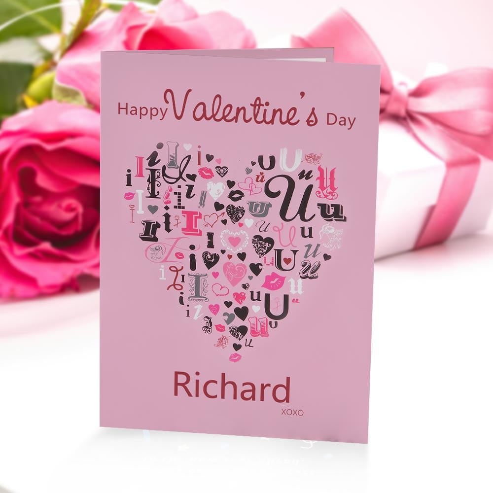 Custom Valentine's Cards Valentine's Day Card Gifts For Girlfriend Boyfriend - Giftlab