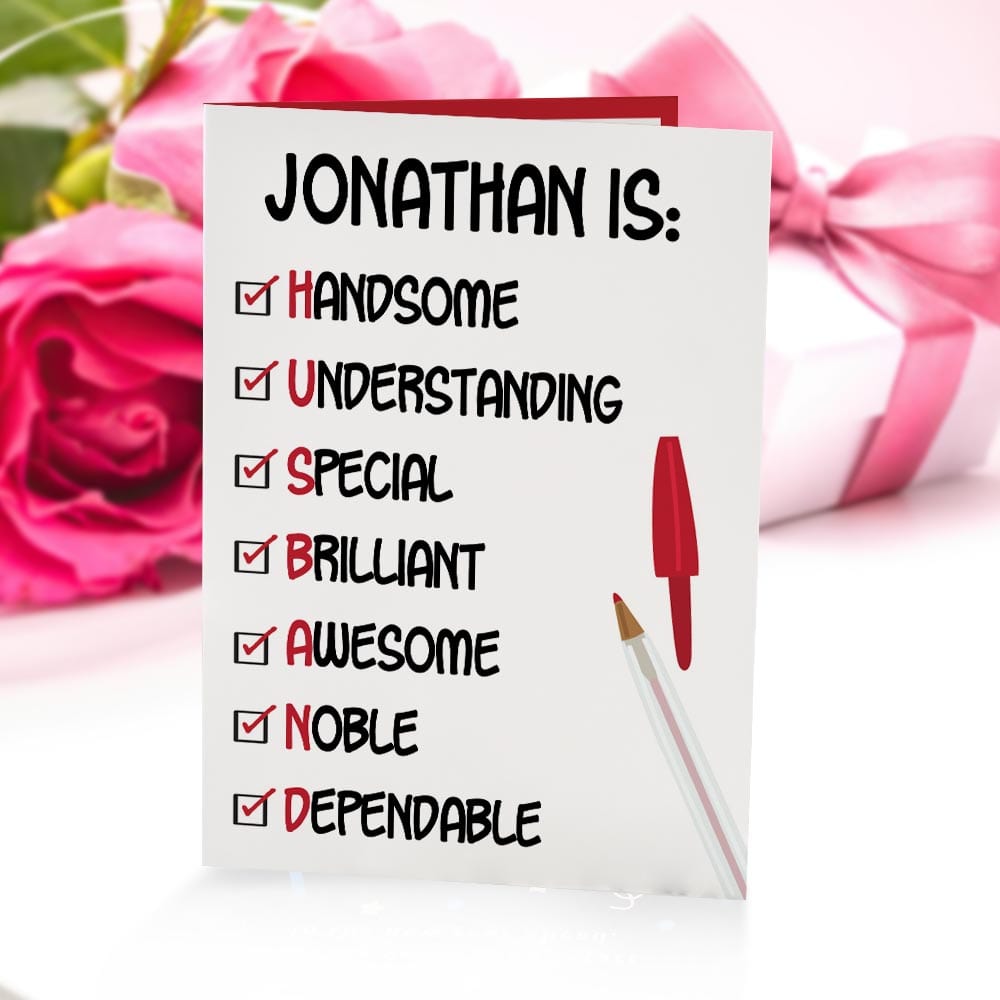 Custom Valentine's Day Card Valentines Cards Gifts For Husband - Giftlab