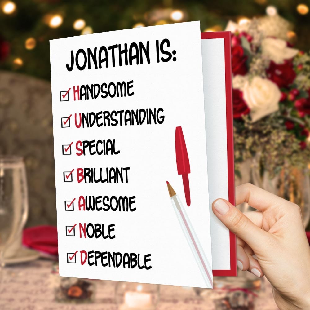 Custom Valentine's Day Card Valentines Cards Gifts For Husband - Giftlab