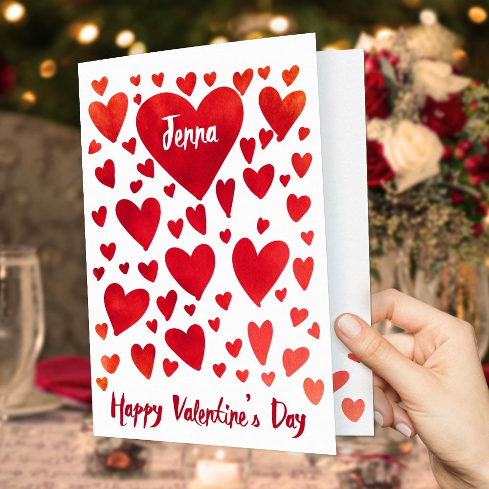 Custom Valentines Cards Valentine's Day Card Gifts For Girlfriend Boyfriend - Giftlab