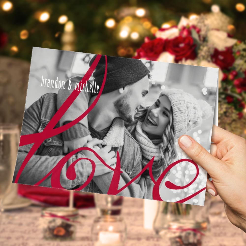 Custom Valentines Cards Love Always Photo Valentine's Day Card Gifts For Girlfriend Boyfriend - Giftlab