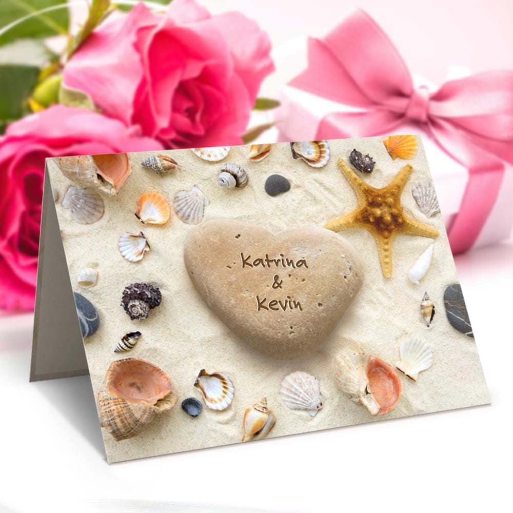 Custom Valentines Cards Heart Rock Valentine's Day Card Gifts For Girlfriend Boyfriend - Giftlab