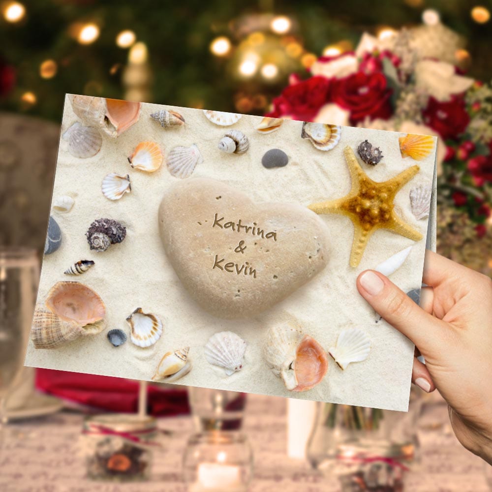 Custom Valentines Cards Heart Rock Valentine's Day Card Gifts For Girlfriend Boyfriend - Giftlab