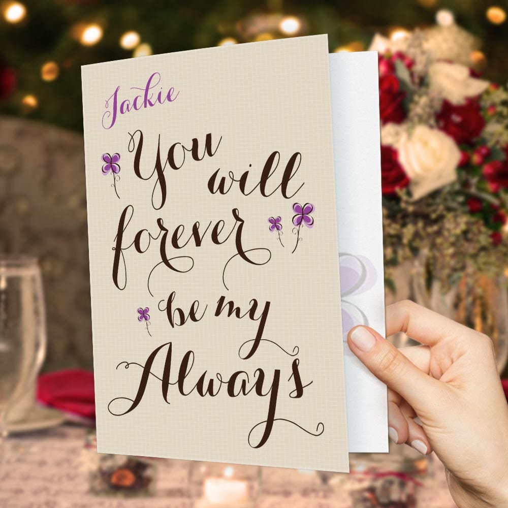 Custom Valentine's Day Card You Will Always Be Greeting Card Gifts For Girlfriend Boyfriend - Giftlab