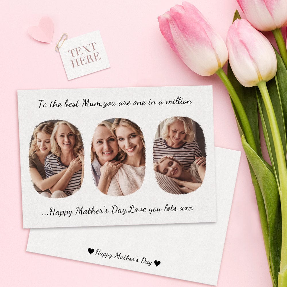 Custom Mother's Day Greeting Card Personalized Photo Cards Gifts For Mom - Giftlab