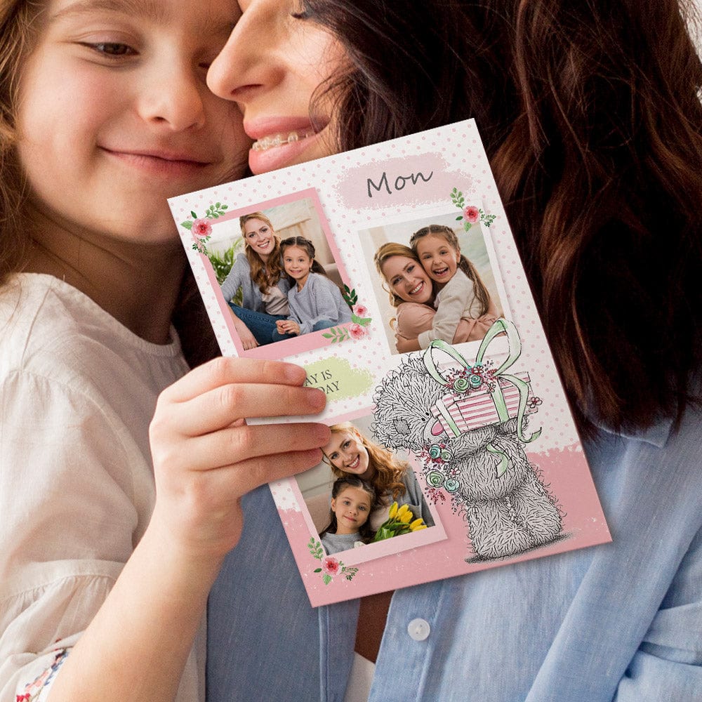 Personalized Card For Mom Custom Tatty Teddy Photo Card Mother's Day Gifts - Giftlab