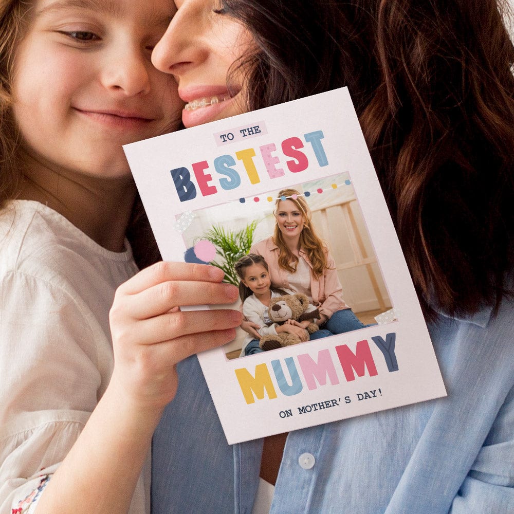 Personalized Card Custom Mother's Day Cards with Photo Bestest Mummy Card Gifts - Giftlab