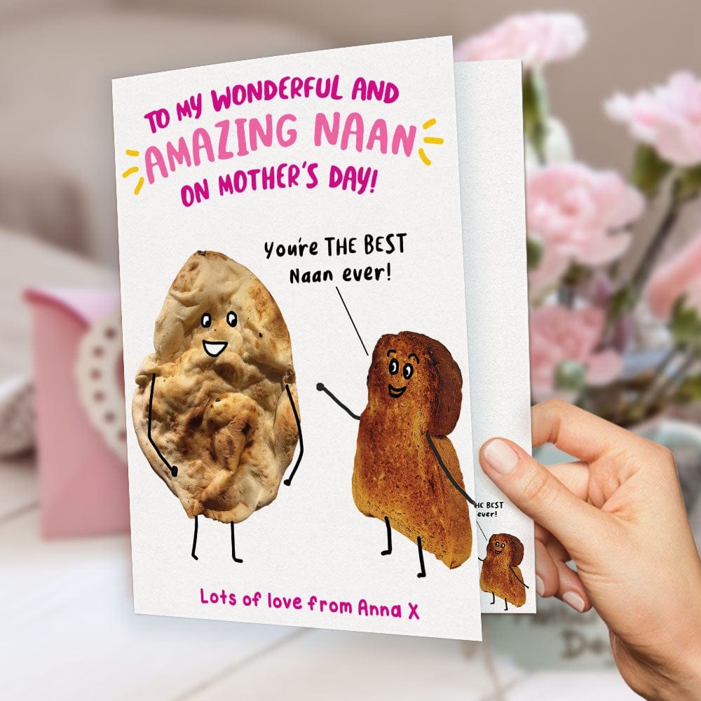 Custom Mother's Day Greeting Card You're The Best Naan Ever Card Gifts For Mother - Giftlab