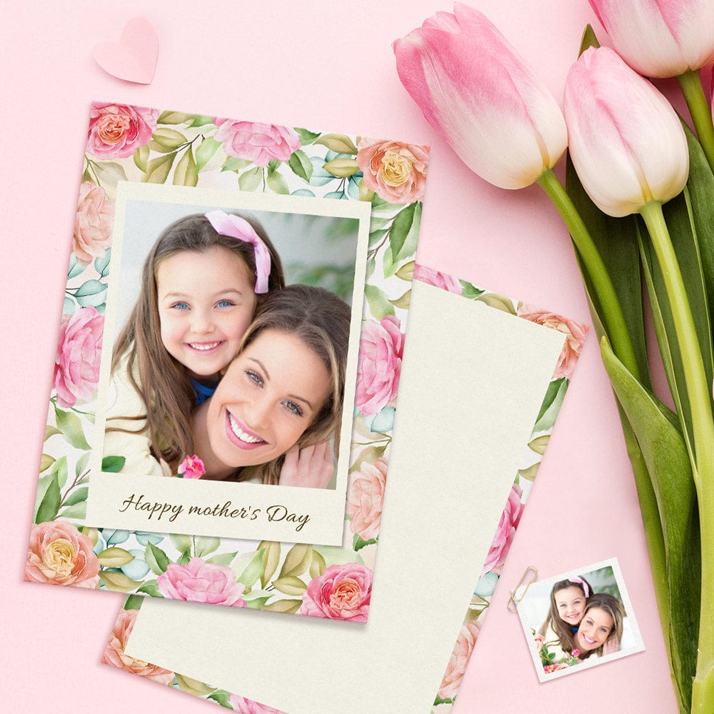 Custom Mother's Day Cards Personalized Flowers Cards Gifts For Mom - Giftlab