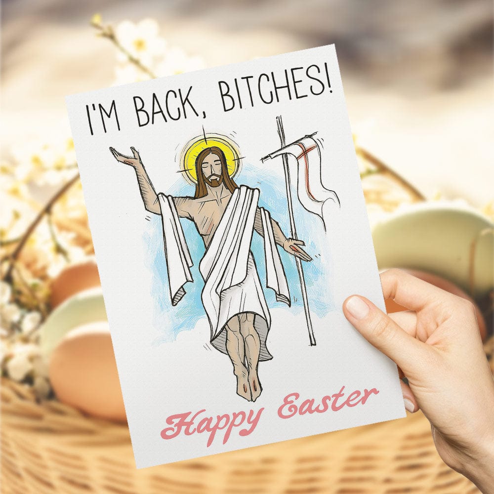 Funny Easter Card Happy Easter Jesus Greeting Card - Giftlab