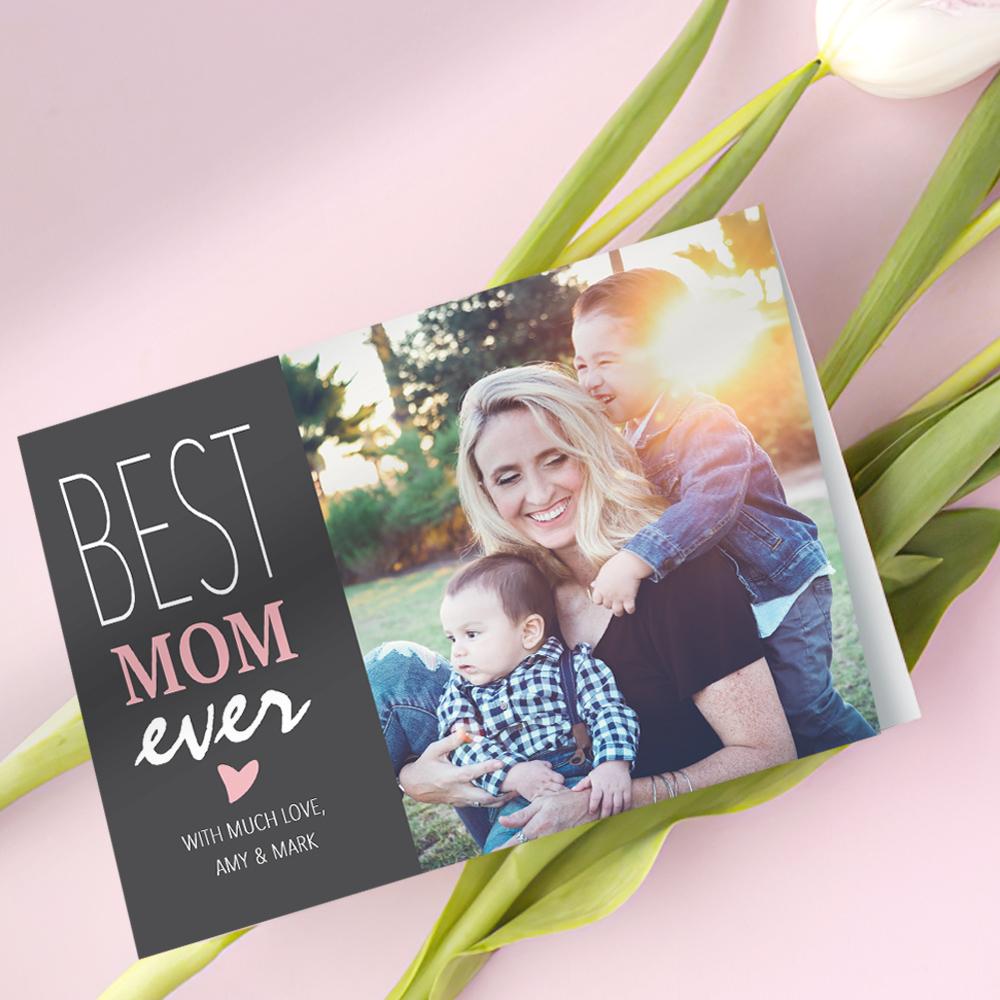 Mother's Day Custom Greeting Cards Best Wishes For Mom - Giftlab