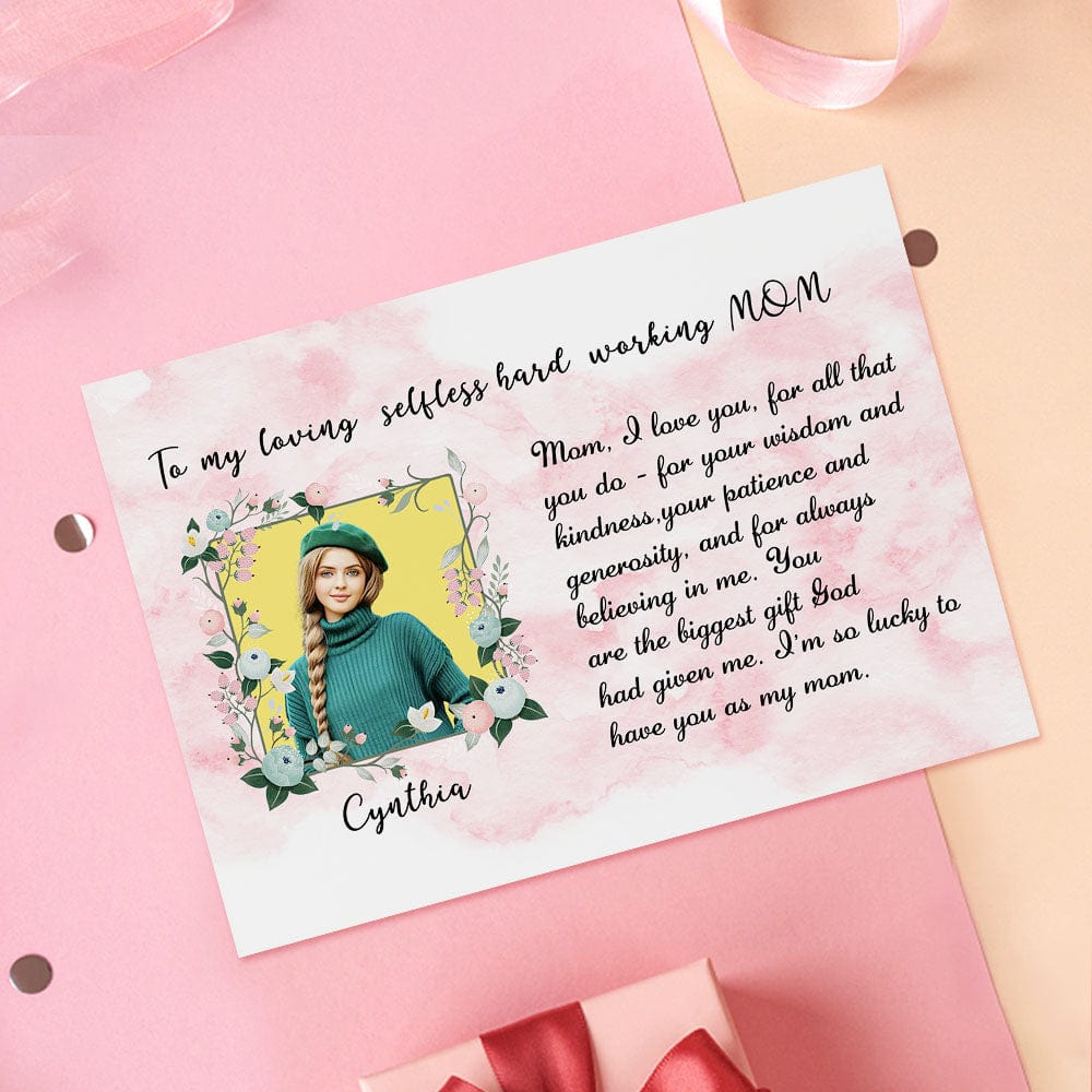 To My Mom Custom Crochet Doll from Photo Handmade Look alike Dolls with Personalized Name Card Gifts for Her - Giftlab