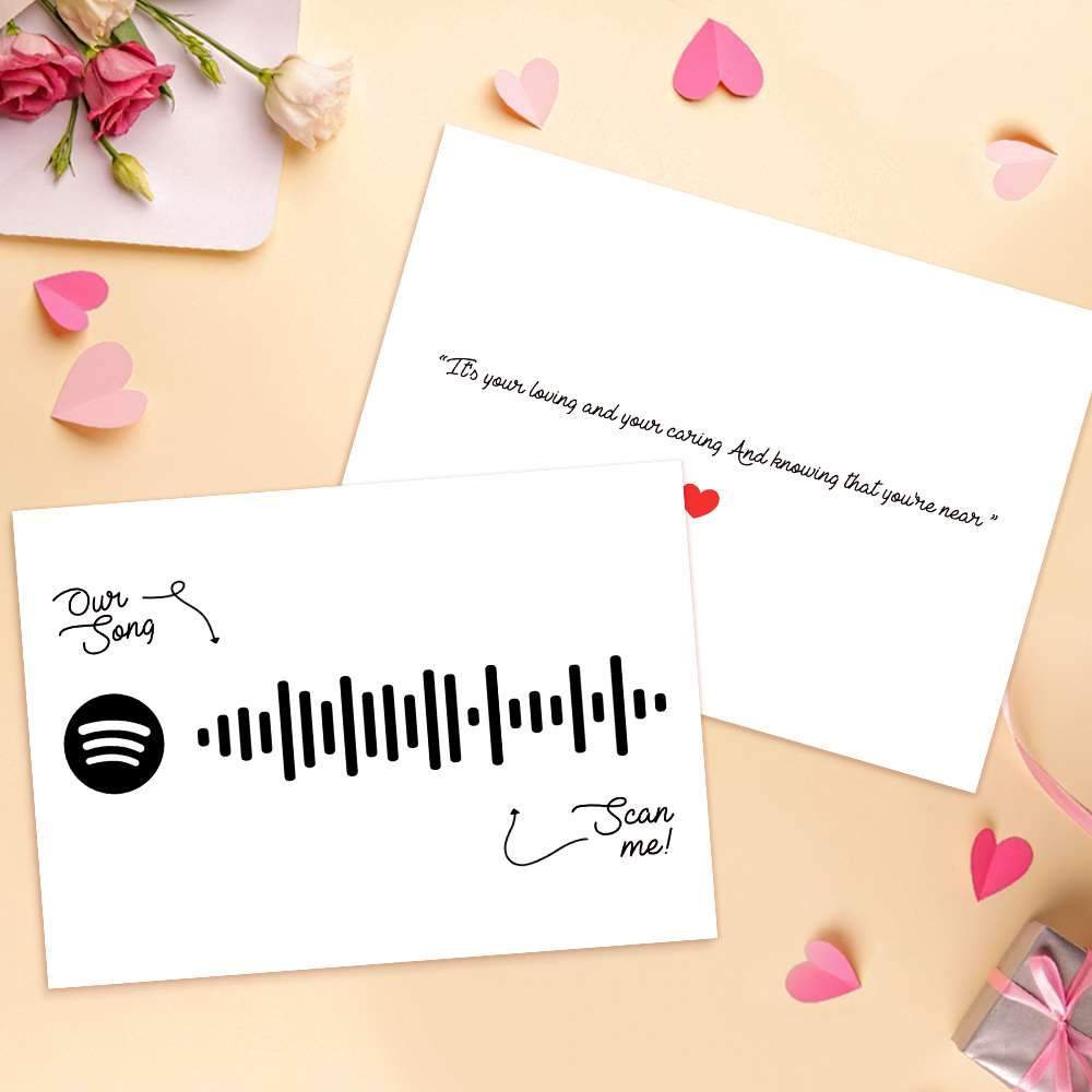 Custom Greeting Card Spotify Cards Gifts For Music Lovers - Giftlab