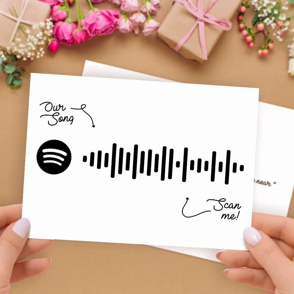 Custom Greeting Card Spotify Cards Gifts For Music Lovers - Giftlab