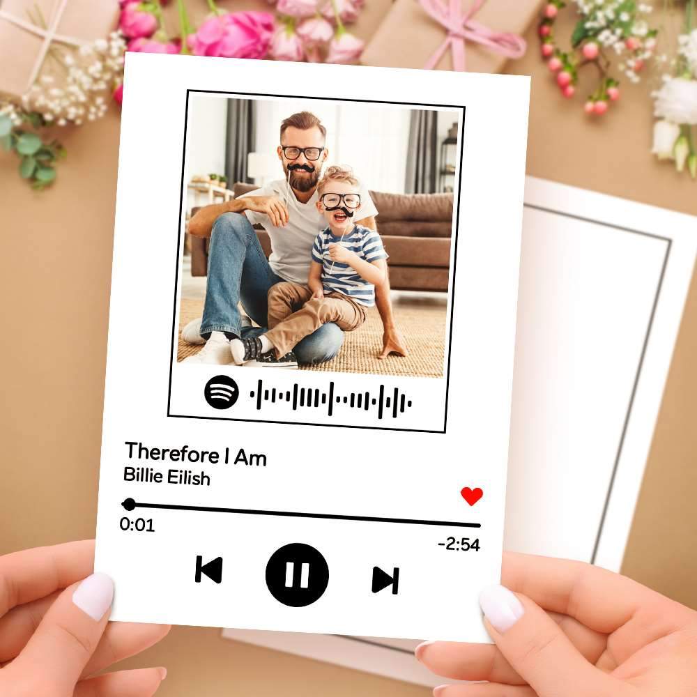 Father's Day Greeting Card Custom Spotify Cards - Giftlab