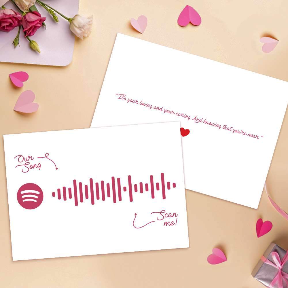 Custom Greeting Card Spotify Cards Gifts For Music Lovers - Giftlab