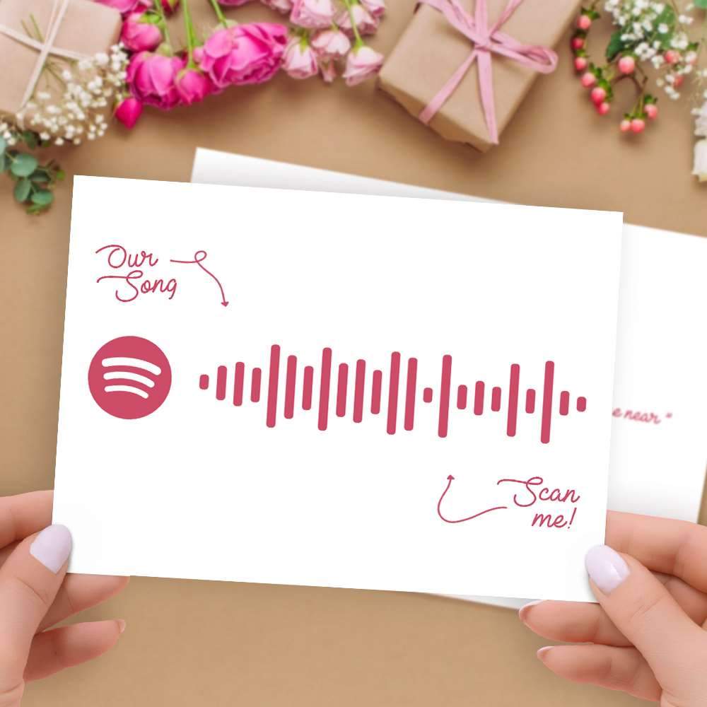 Custom Greeting Card Spotify Cards Gifts For Music Lovers - Giftlab
