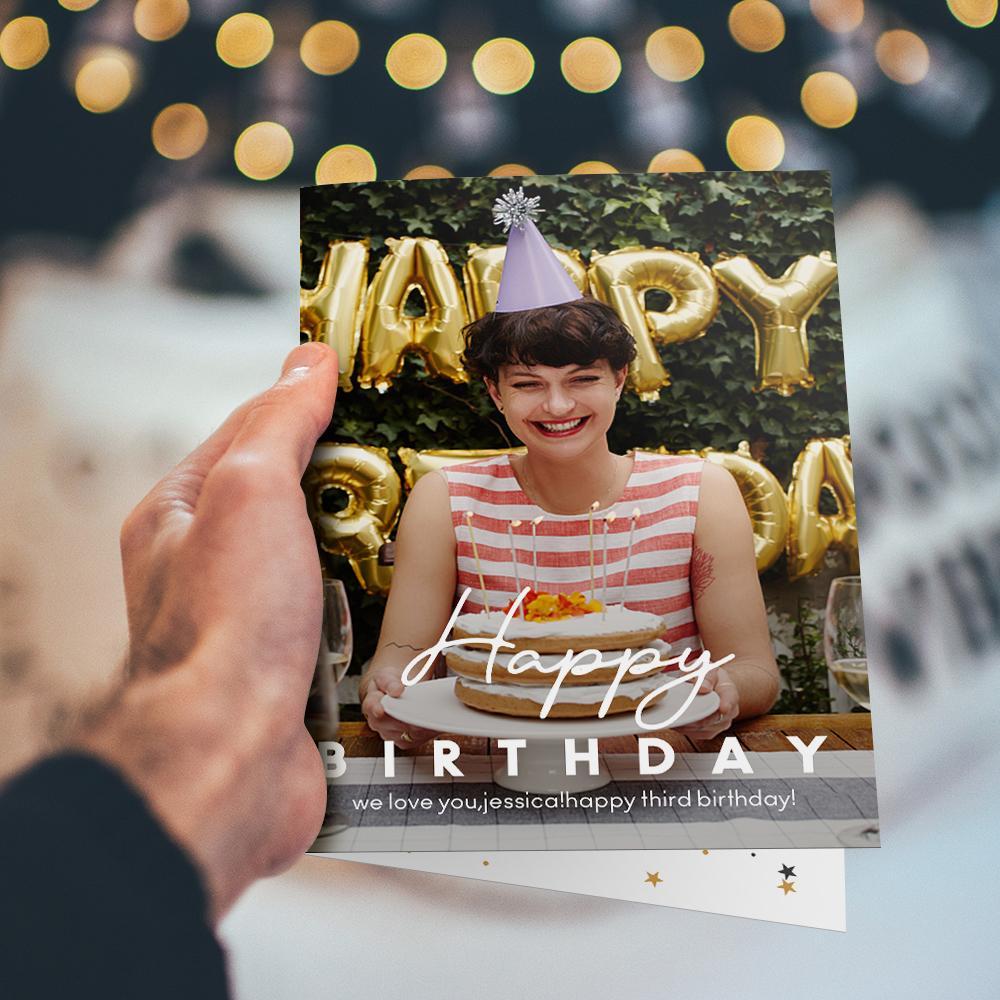 Personalized Birthday Greeting Card Happy Birthday Card to Kids And Adults - Giftlab