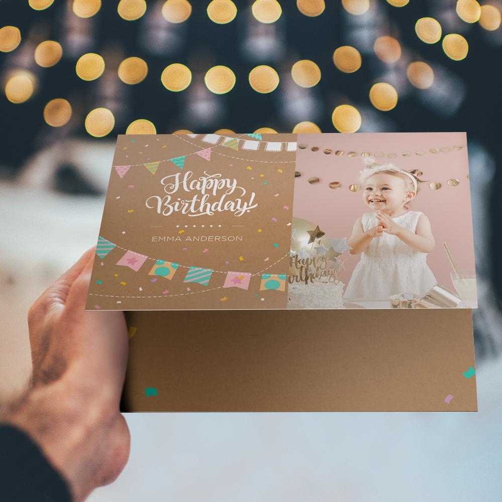 Personalized Happy Birthday Card Printable Birthday Card For Little Girls - Giftlab